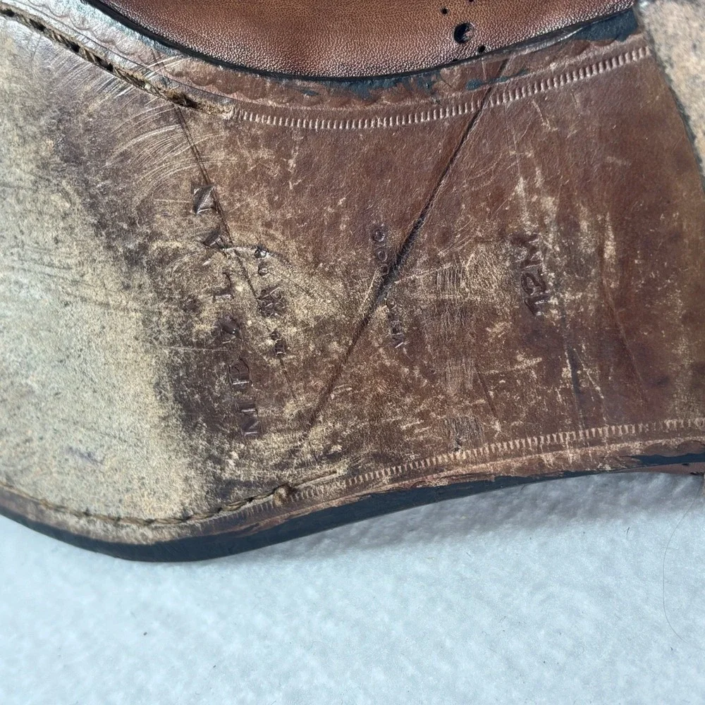 Mezlan Brown Leather Wingtip Oxford Men's Dress Shoes Sz 12 M Old Money Academia